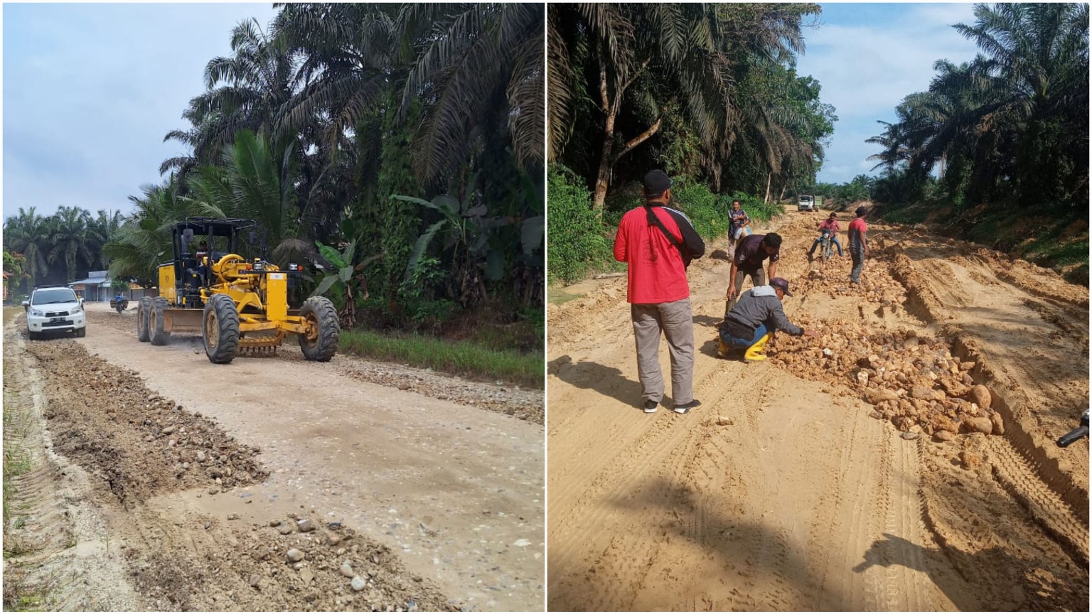 Perbaikan Jalan 4 Desa Oleh Perusahaan Sawit: Membuka Akses Untuk Kemajuan Kuansing