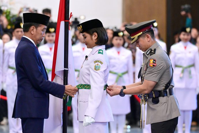 Paskibraka 2024 Dikukuhkan Presiden Jokowi